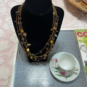 Neutral Nugget Multi-strand Necklace